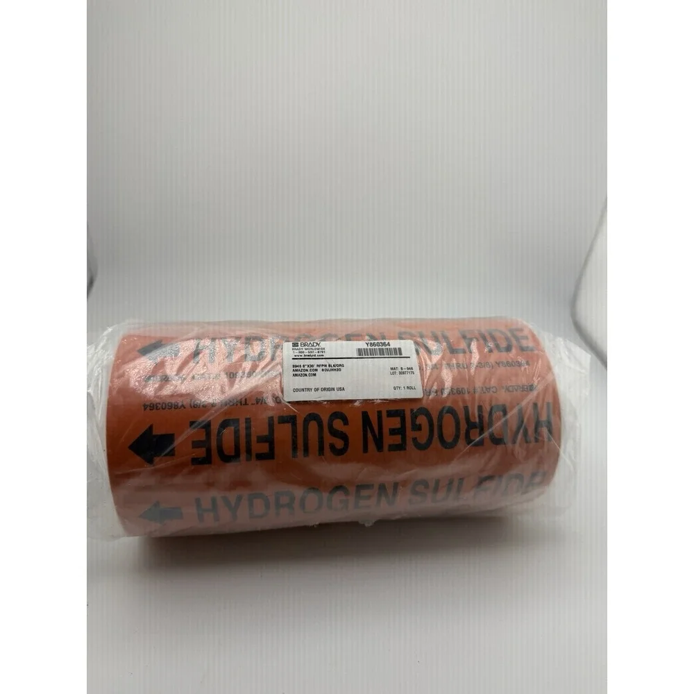 Brady Y860364 Roll Form Hydrogen Sulfide, B-946, 8